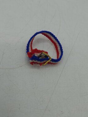 Vintage Fashion Doll Belt with Buckle Red White and Blue